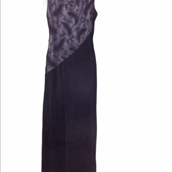 Tonight Vintage Black Feather Print Evening Dress - 10 - Picture 3 of 7